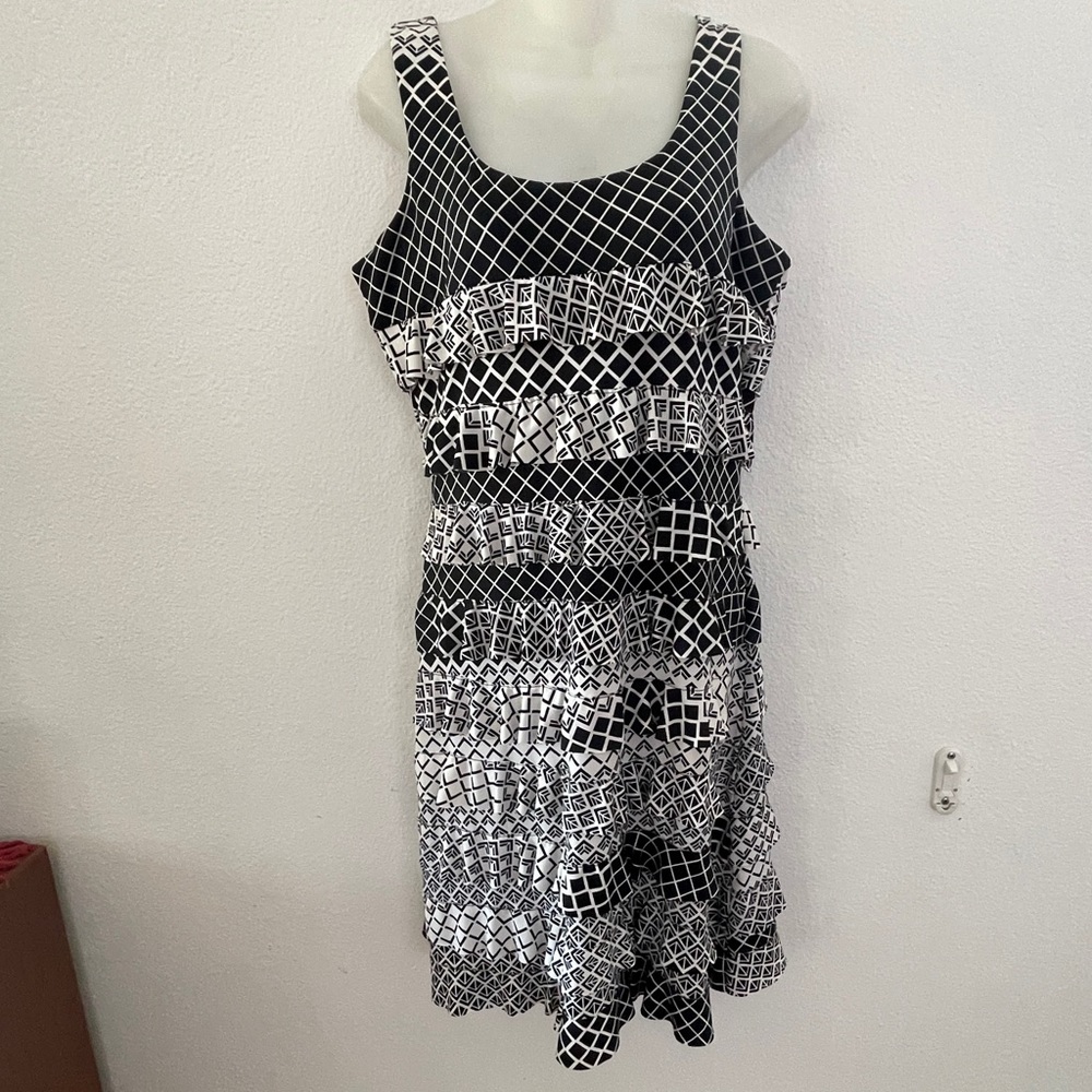 Tango Mango Sleeveless Tiered Ruffle Sleeveless Dress
